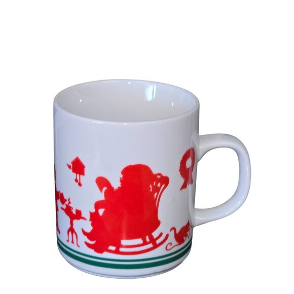 Mr. Claus Christmas Mug Santa Avon 1984 Coffee Cup Red Green - Picture 4 of 5